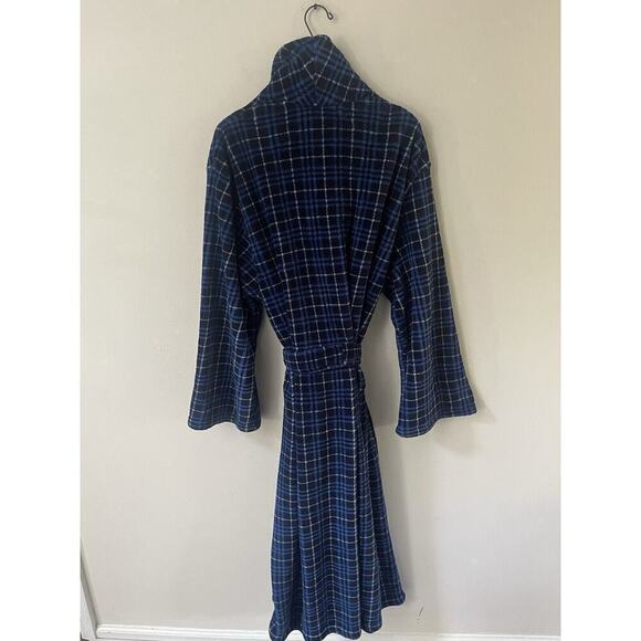 Stafford Robe Mens One Size Regular Fit Blue Soft Plush Belted Dad Granddad 80’s - Picture 3 of 7